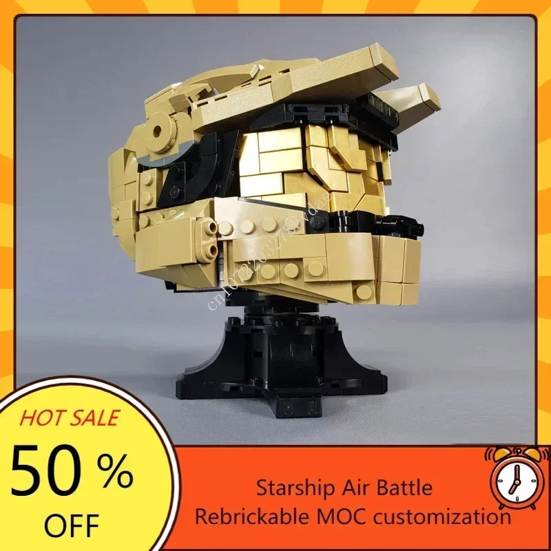 Casque de Combat Spatial en Blocs – Maquette 3D 705 Pièces