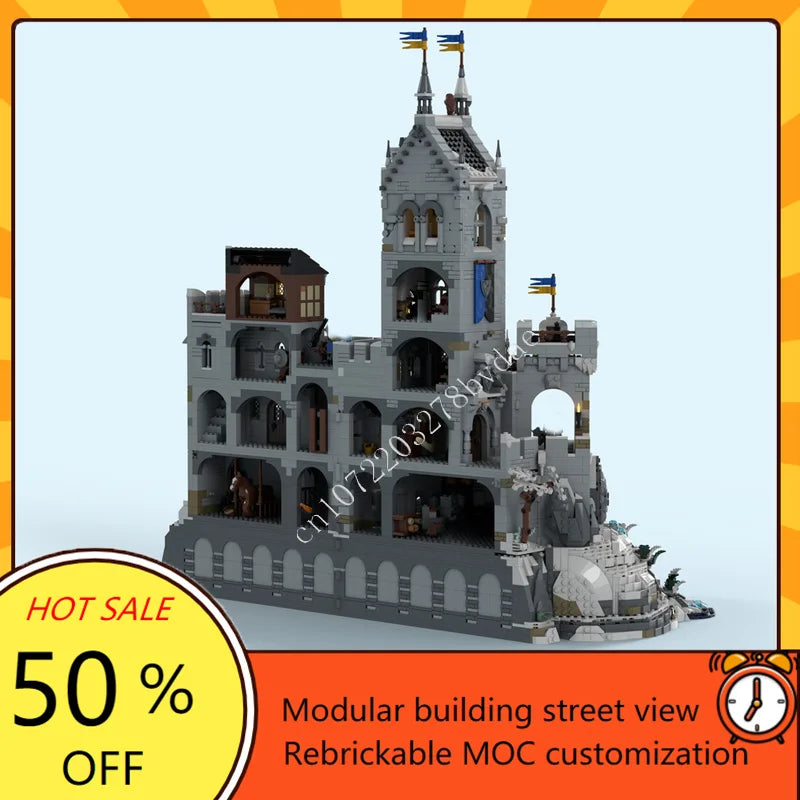 Forteresse médiévale de montagne – Kit de construction MOC 4772 pièces