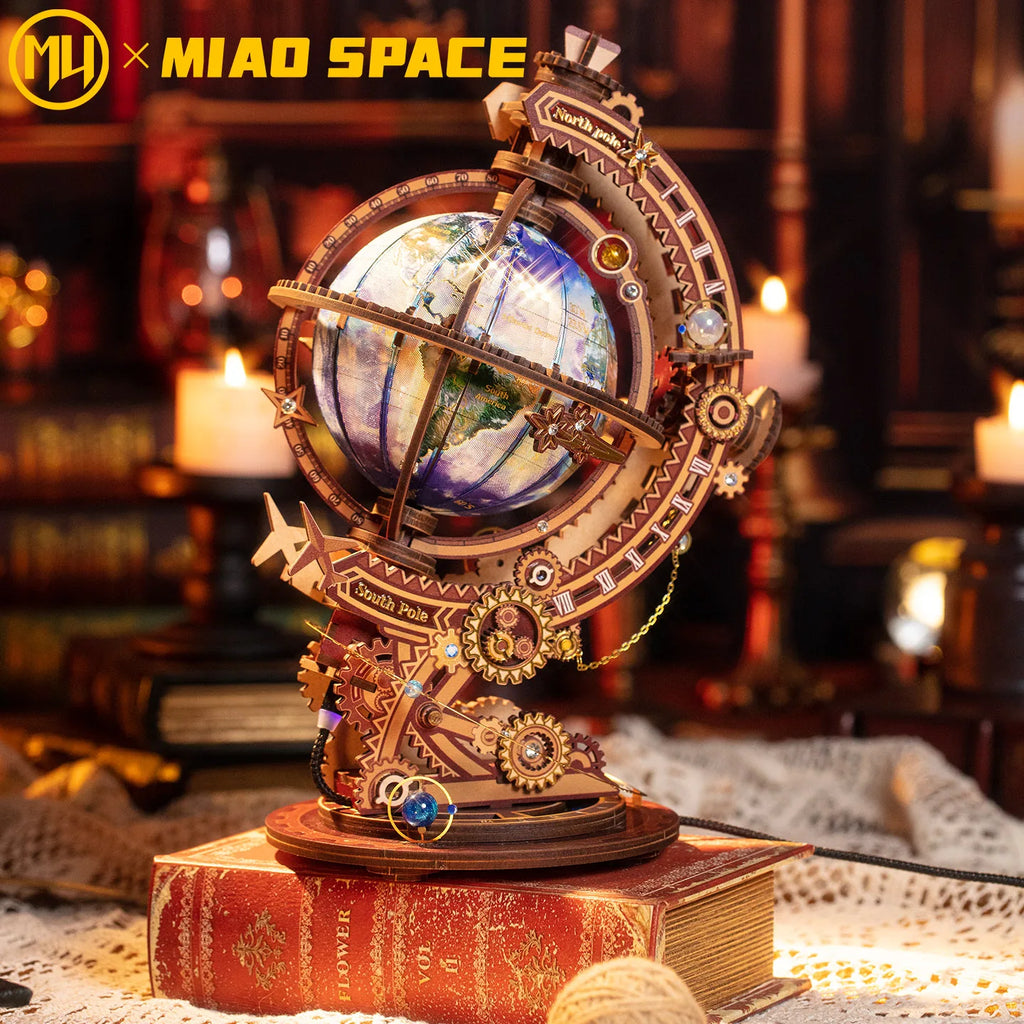 Globe terrestre MU « Royaume secret » – Puzzle 3D en métal à construire