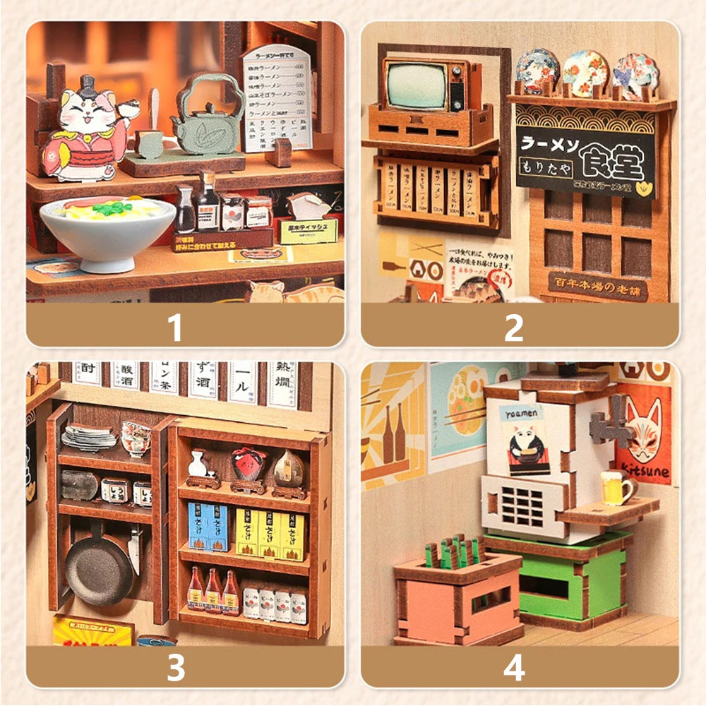 Book Nook Ramen Japonais – Maison Miniature 3D DIY