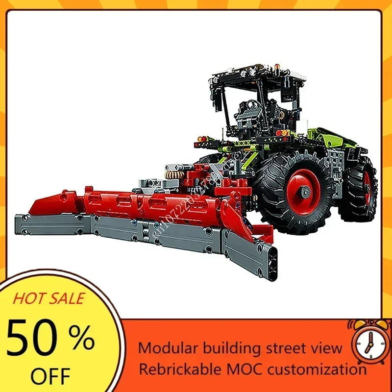 Tracteur & Grue à Construire – 1 977 Pièces | Modèle MOC Technique