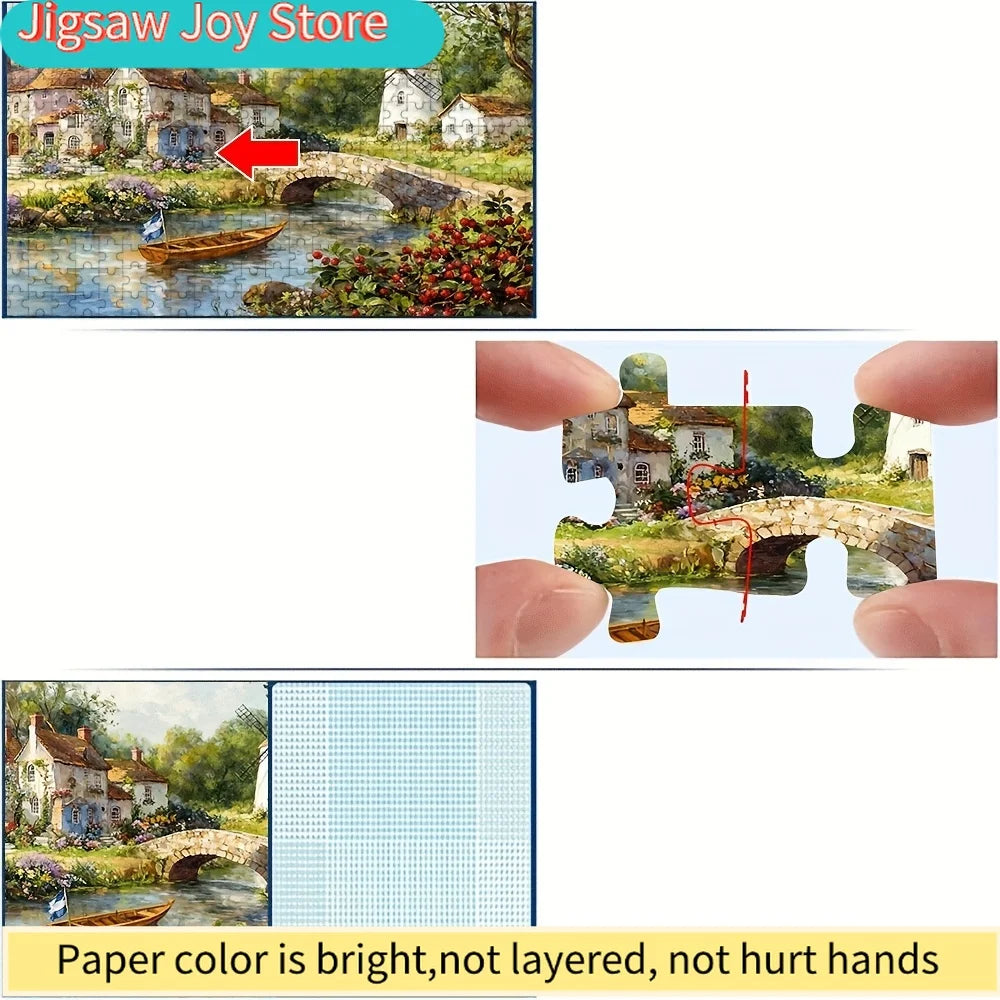 Puzzle Paysage de Village – 500/1000 Pièces – Défi & Détente pour Adultes
