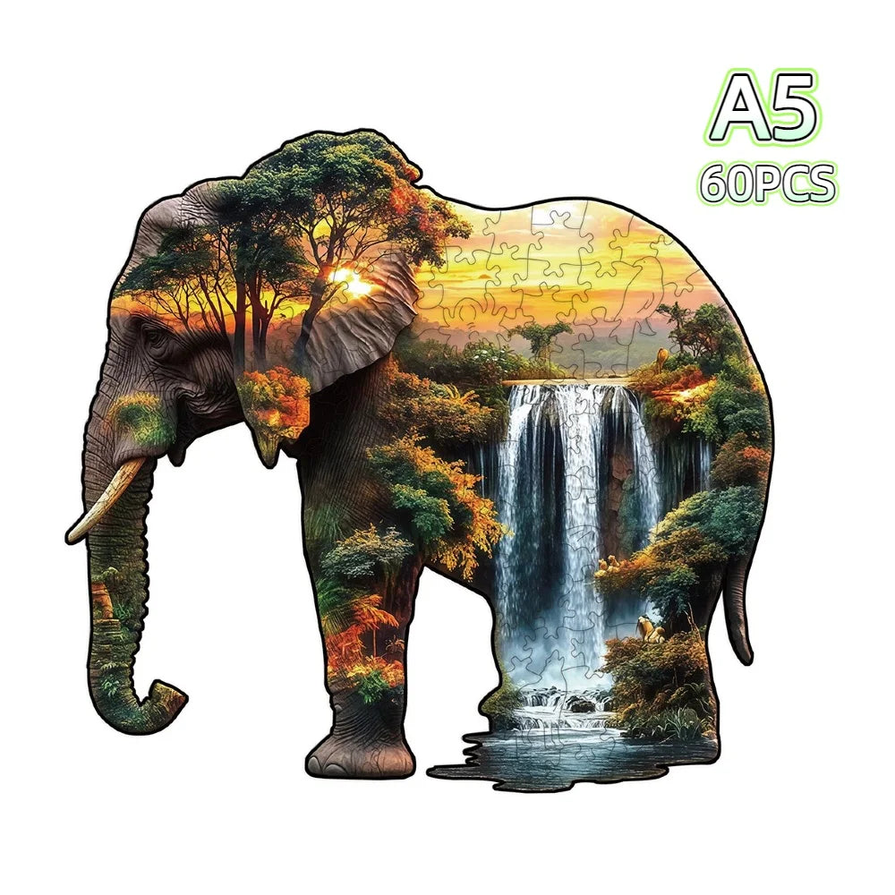 Puzzle en bois animaux – Pièces originales et illustrations colorées