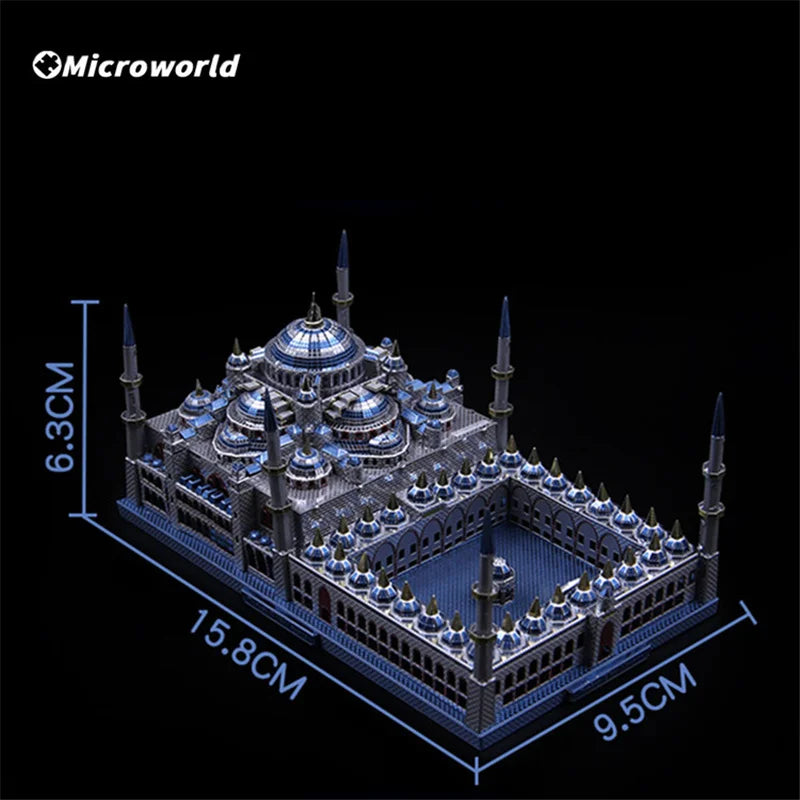 Puzzle 3D en Métal – Mosquée Bleue d’Istanbul – Maquette DIY à Assembler