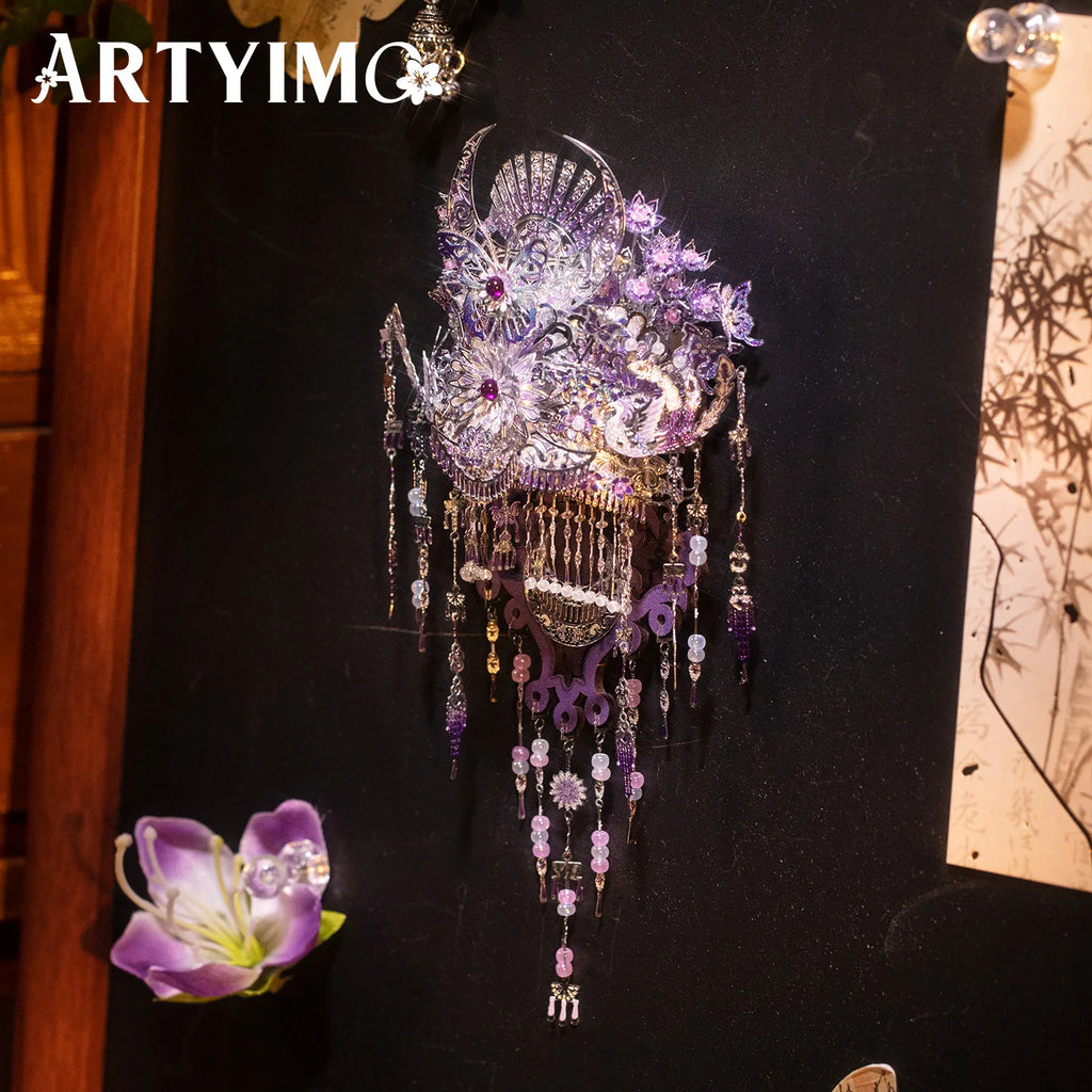 Puzzle 3D en Métal Couronne Argentée – Kit de Construction & Décoration