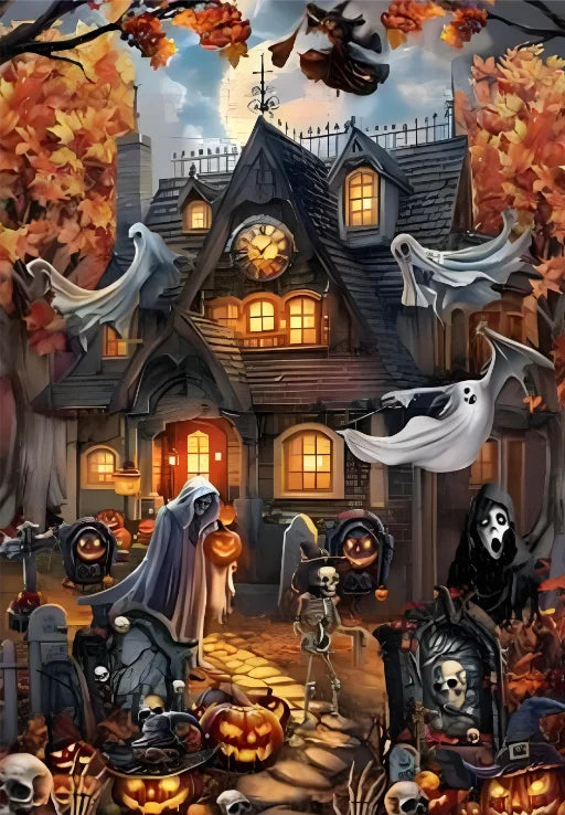 Puzzle Halloween – 500 à 2000 Pièces | Citrouille, Sorcière & Cimetière Hanté