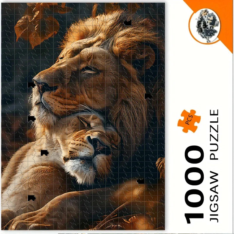 Puzzle Lion & Lionceau – 500 ou 1000 pièces