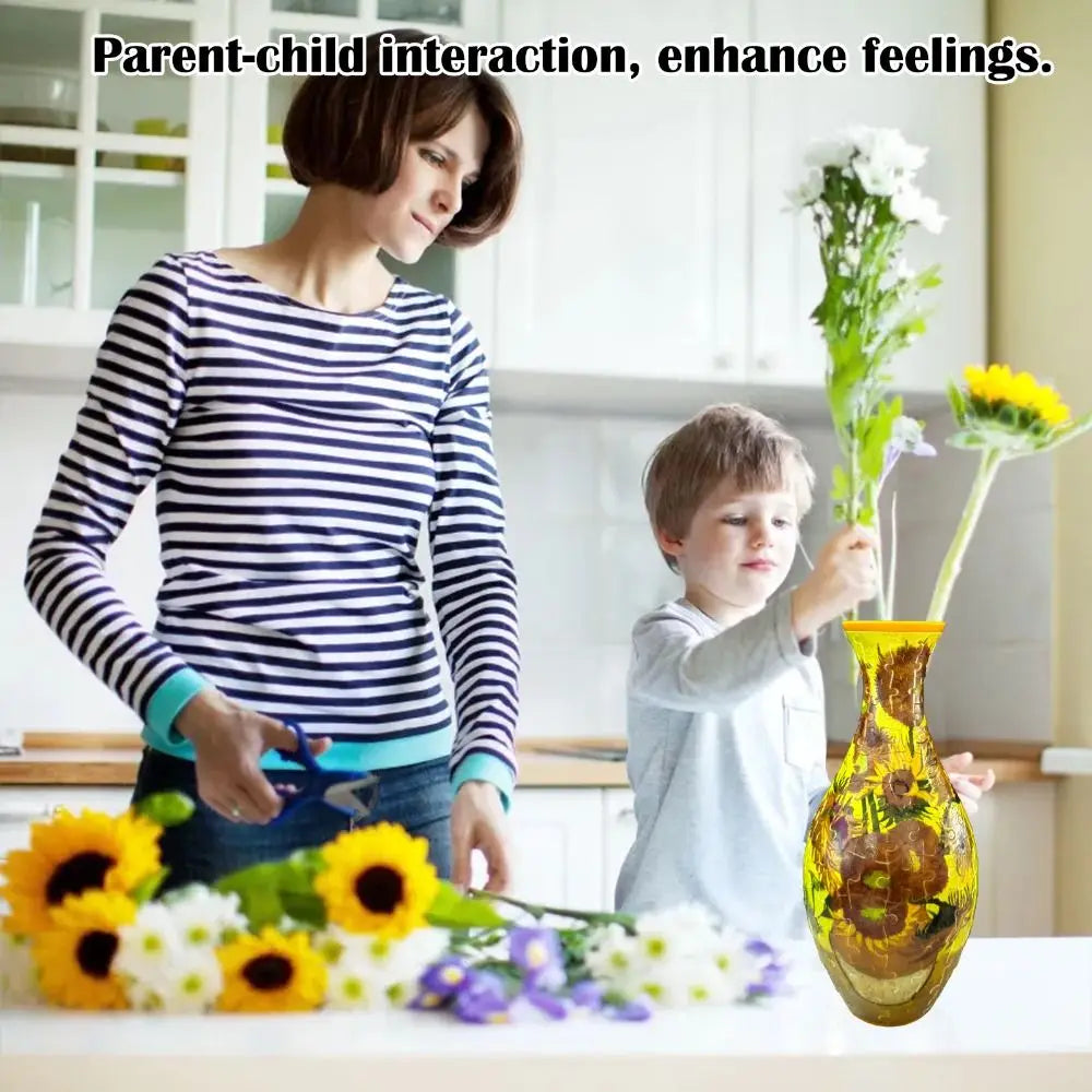 Vase Puzzle 3D à Construire – 160 Pièces