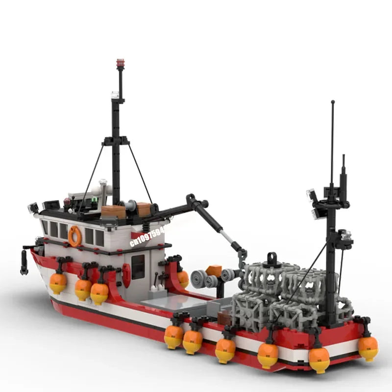 🦀 Bateau de pêche au crabe en briques de construction MOC – 782 pièces