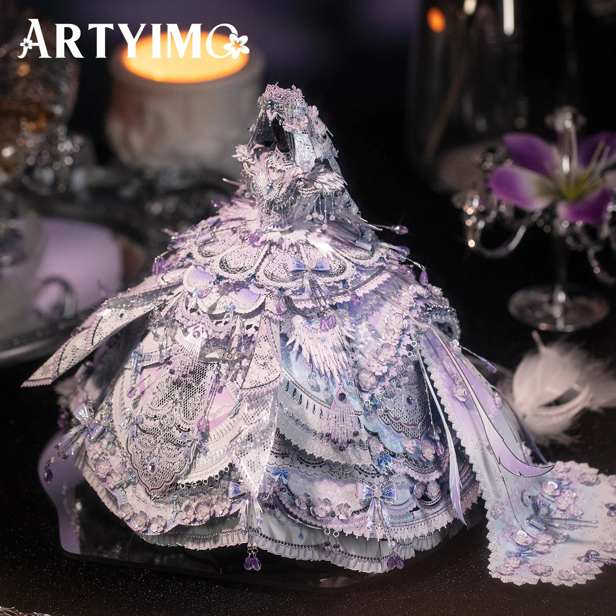 Puzzle 3D Métal Visage Fleuri Yunshang – Kit d’Assemblage DIY – Décoration Artistique