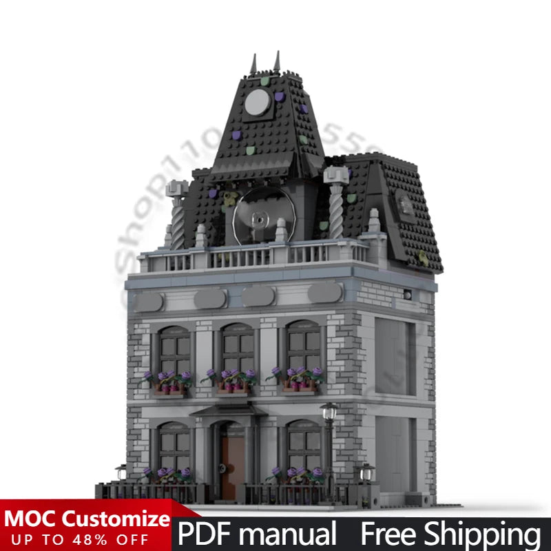 Manoir urbain à construire – Maquette en briques MOC 1584 pièces