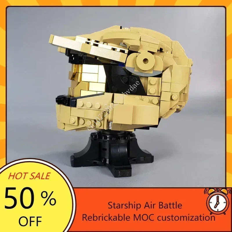 Casque de Combat Spatial en Blocs – Maquette 3D 705 Pièces