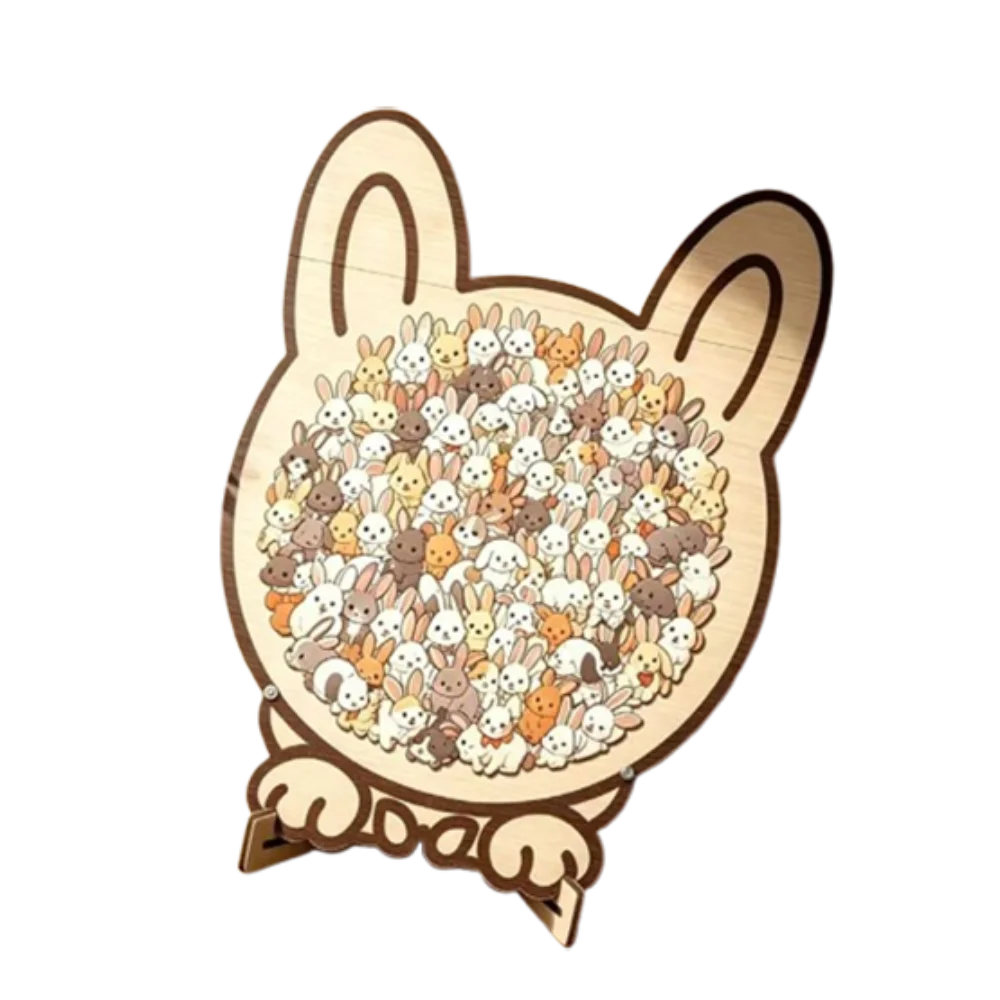 Puzzle en Bois Chat & Chien – Pièces Irrégulières
