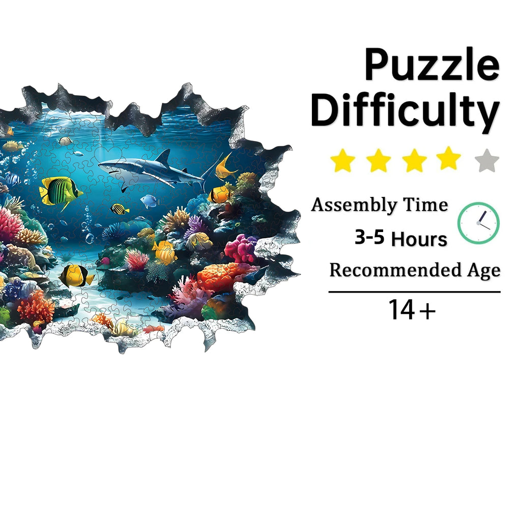 Puzzle en bois – Monde sous-marin & animaux marins