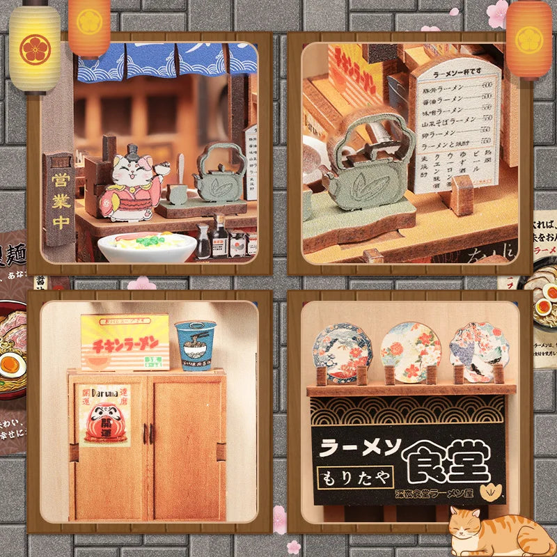 Book Nook CUTEBEE Morita-Ya – Maison Miniature 3D en Bois avec LED