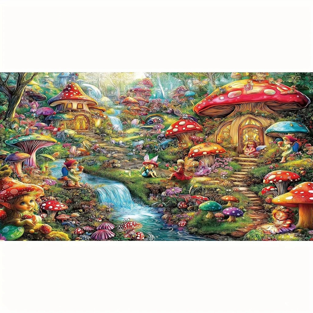 Puzzle Forêt de Champignons 1000 Pièces – Puzzle Fantastique pour Adultes