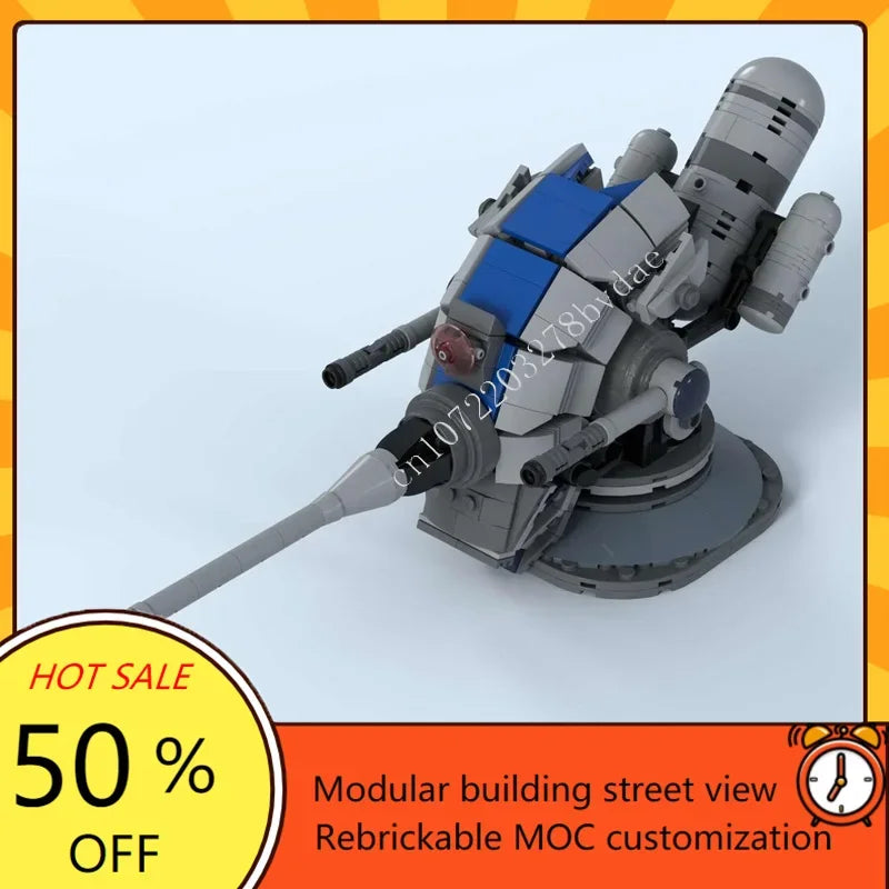 Tourelle de défense futuriste à construire – 473 pièces – MOC