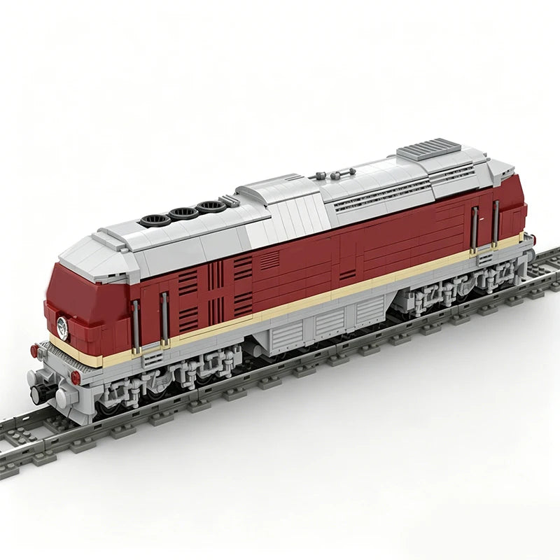 Locomotive Diesel BR132 V2 en Briques – 1 652 Pièces – Modèle de Train MOC à Construire