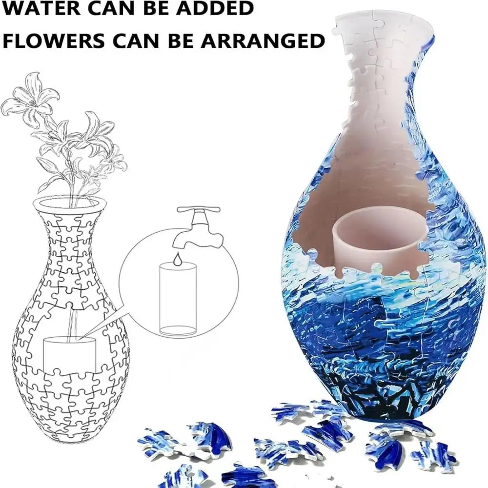 Vase Puzzle 3D à Construire – 160 Pièces