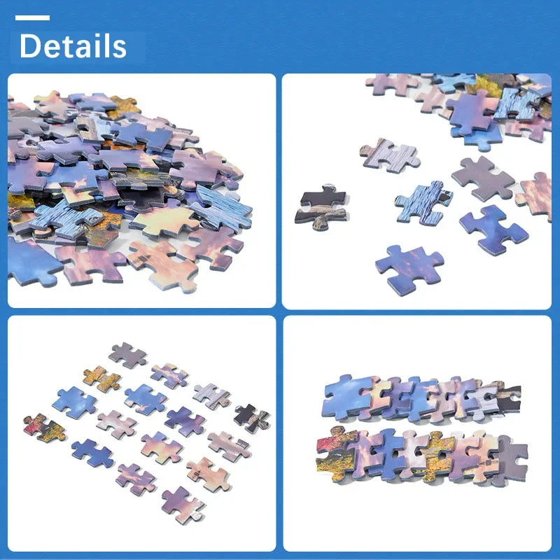 Mini puzzle 1000 pièces – Village romantique façon peinture à l’huile
