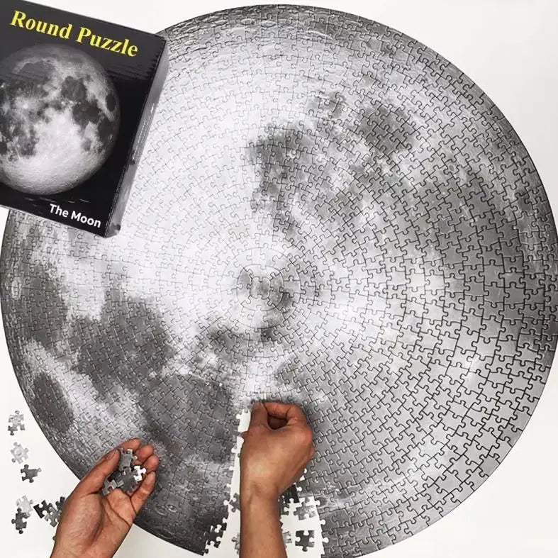 Puzzle rond de la Lune – 1 000 pièces – Défi spatial pour adultes