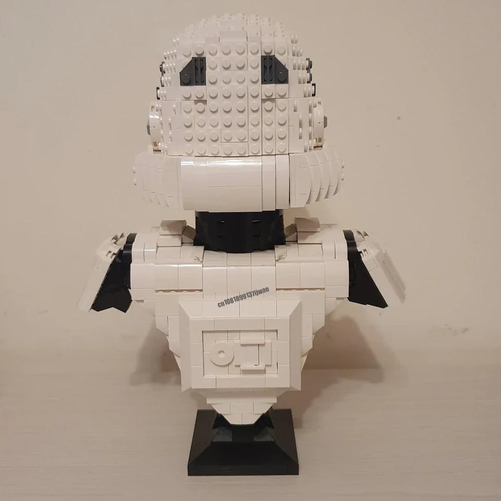 Buste Casque de Science-Fiction en Blocs de Construction – 1461 Pièces