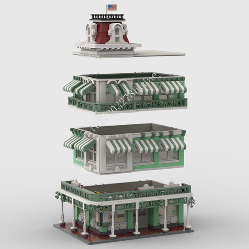 Bijouterie de ville à construire – Maquette MOC 2711 pièces