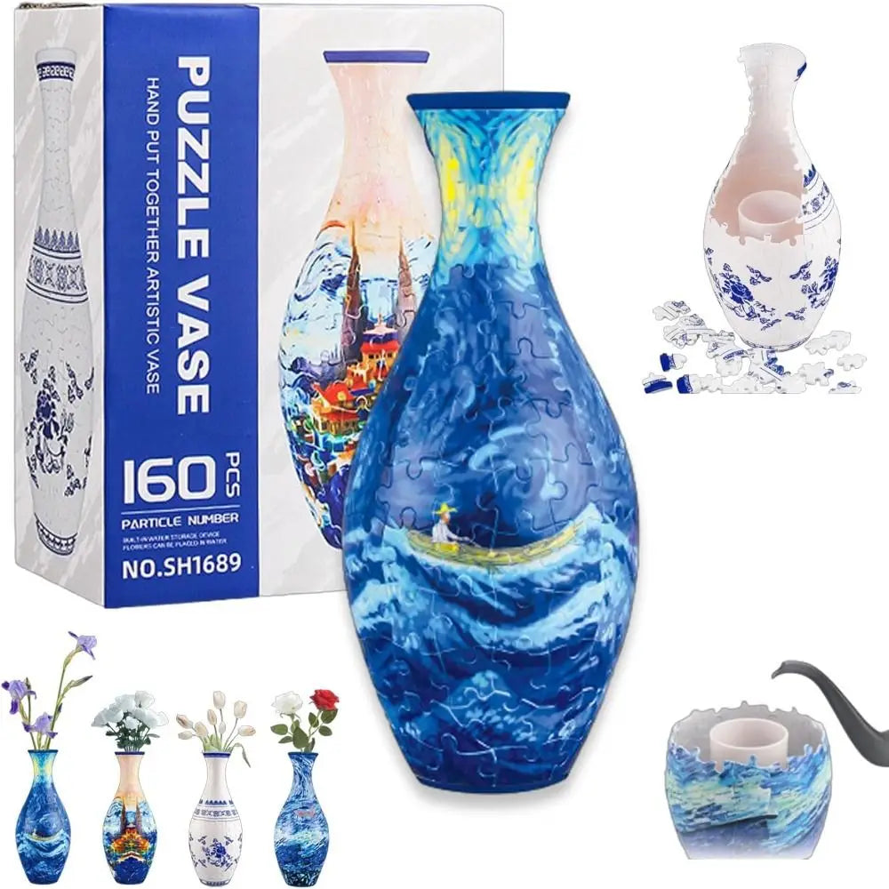 Vase Puzzle 3D à Construire – 160 Pièces