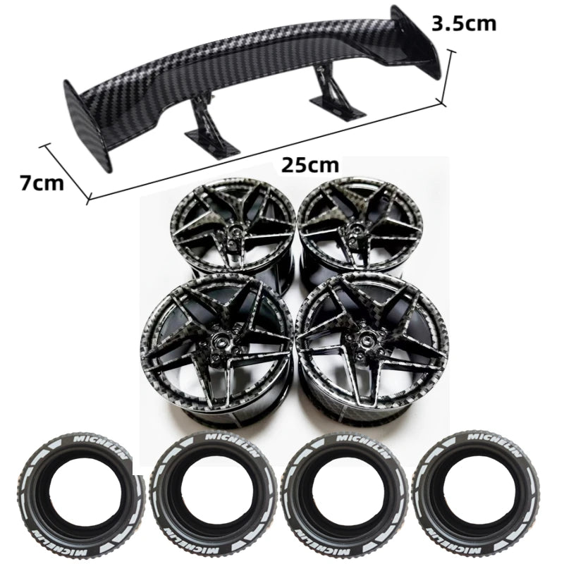 Accessoires effet fibre de carbone pour voitures MOC – Pièces de personnalisation