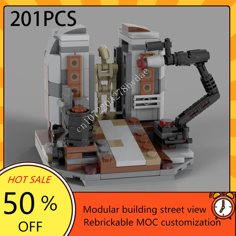 Dioramas spatiaux MOC – Ateliers et repaire du désert à construire