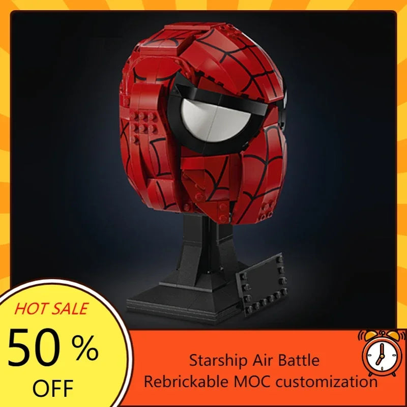 Figurine en briques à construire – Super-héros rouge – Modèle 3D