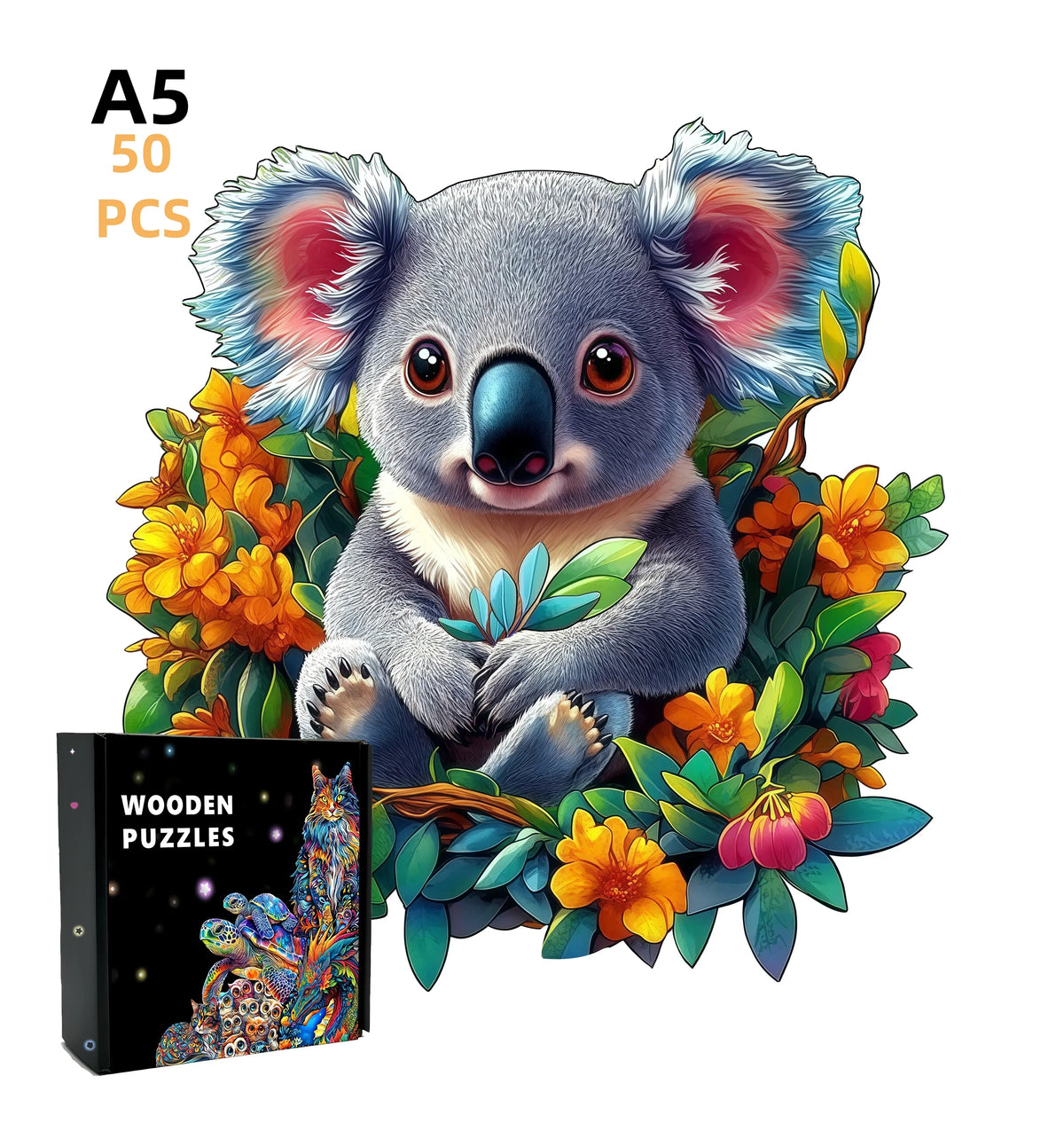 Puzzle en bois animaux – Pièces originales et illustrations colorées
