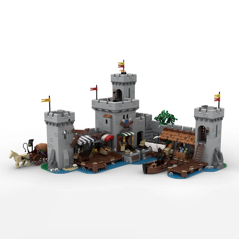 Port Médiéval des Chevaliers du Lion MOC – 2803 pièces