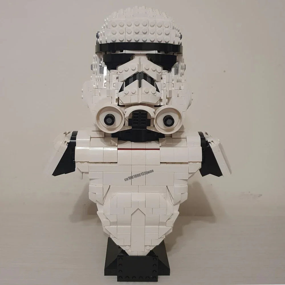 Buste Casque de Science-Fiction en Blocs de Construction – 1461 Pièces