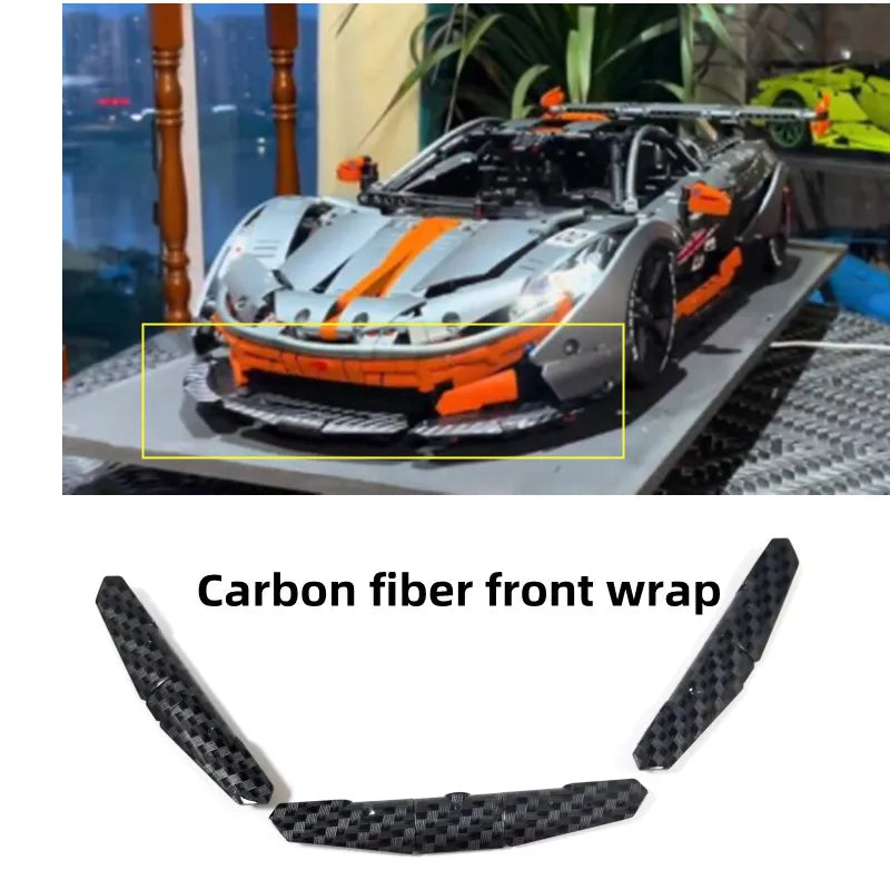 Accessoires effet fibre de carbone pour voitures MOC – Pièces de personnalisation