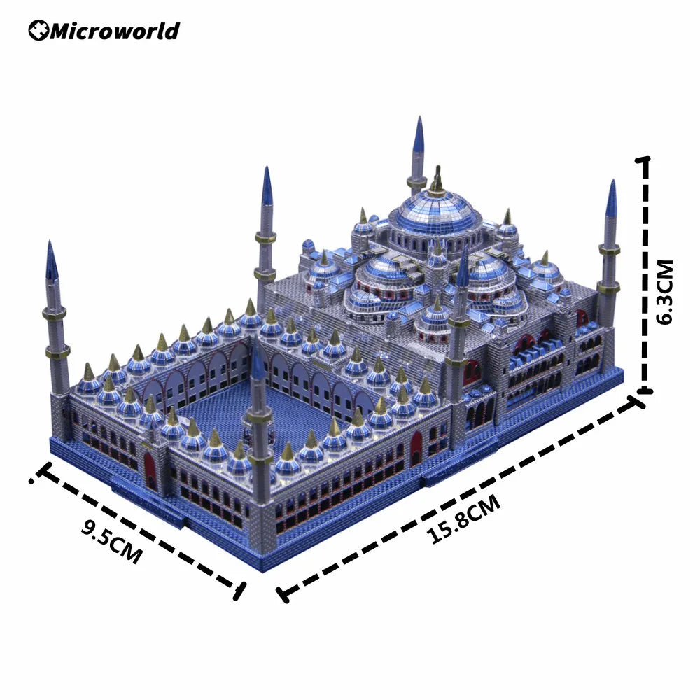 Puzzle 3D en Métal – Mosquée Bleue d’Istanbul – Maquette DIY à Assembler