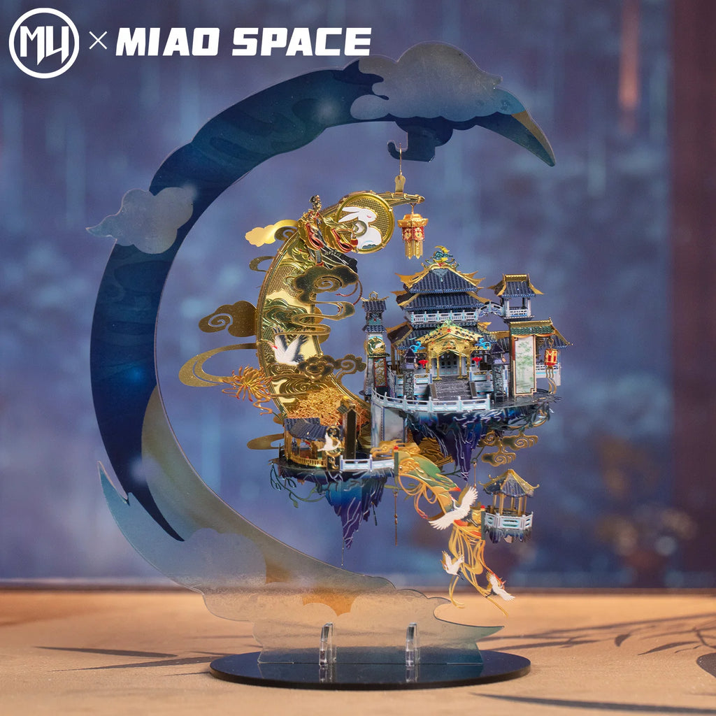 🌙 Puzzle 3D en métal Palais de la Lune – Maquette DIY décorative