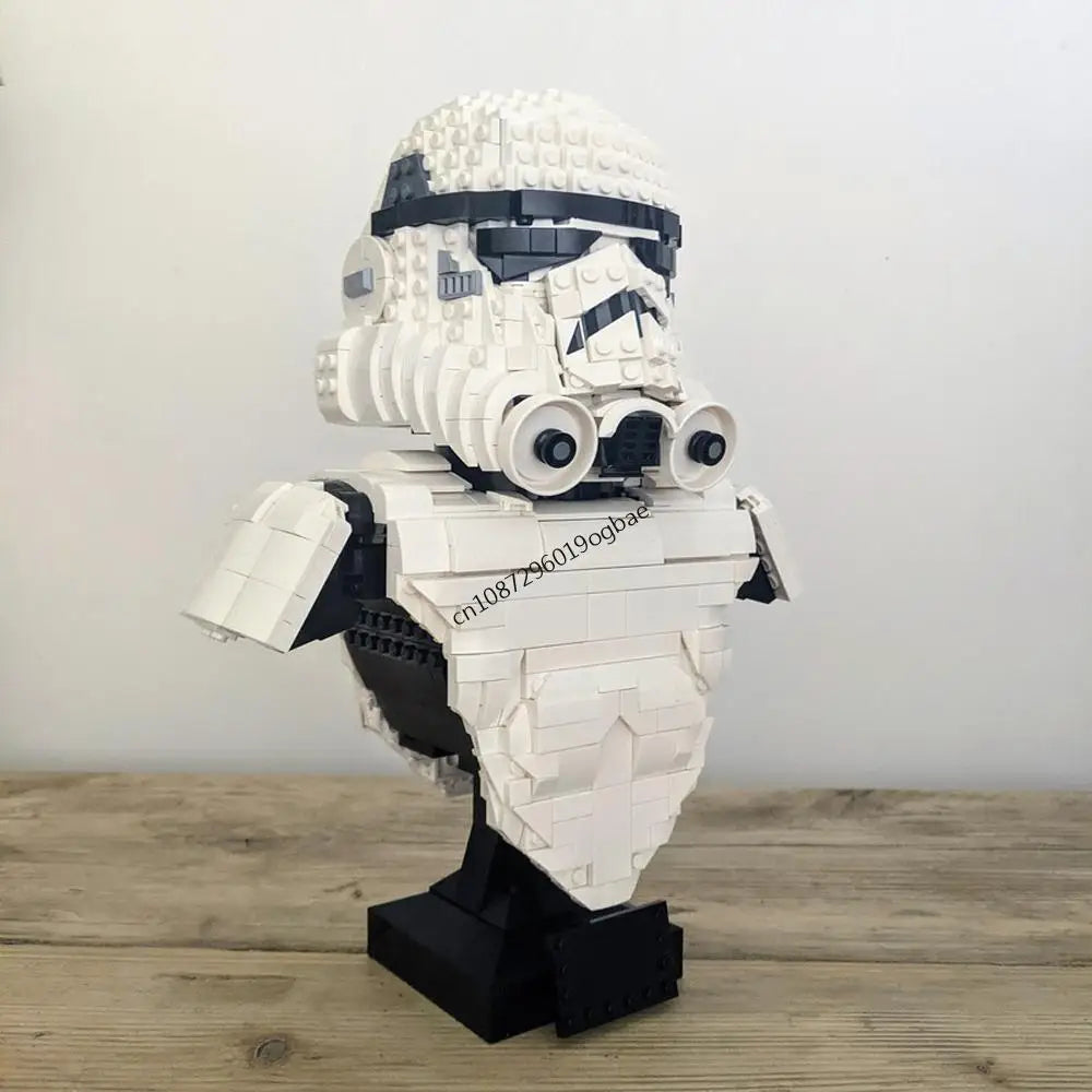 Buste Casque de Science-Fiction en Blocs de Construction – 1461 Pièces