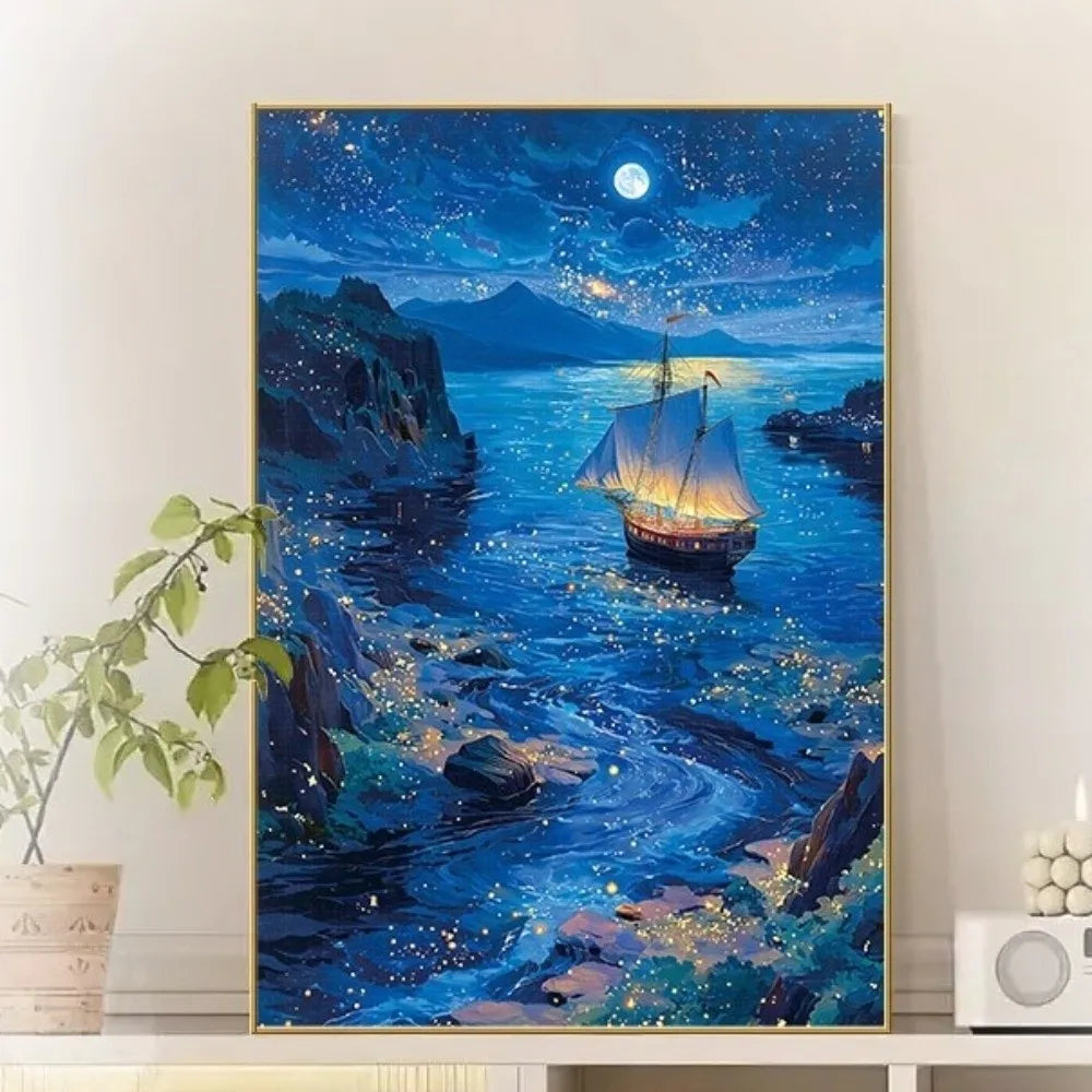 Puzzle Voilier sur Mer Nocturne – 1000 Pièces – 26 × 38 cm
