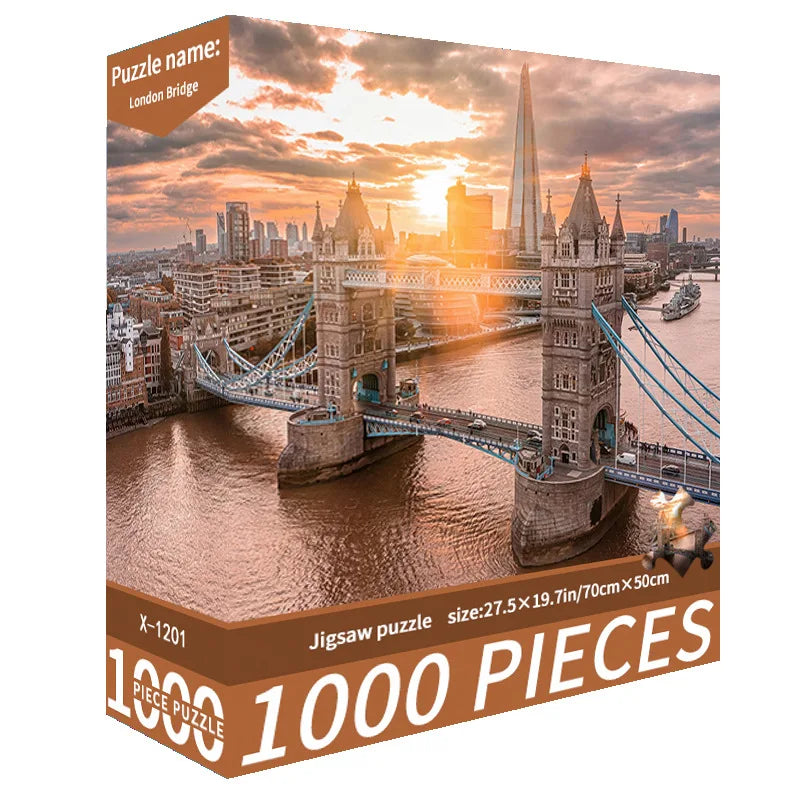 Puzzle paysages et villes – 1 000 pièces, 70 × 50 cm