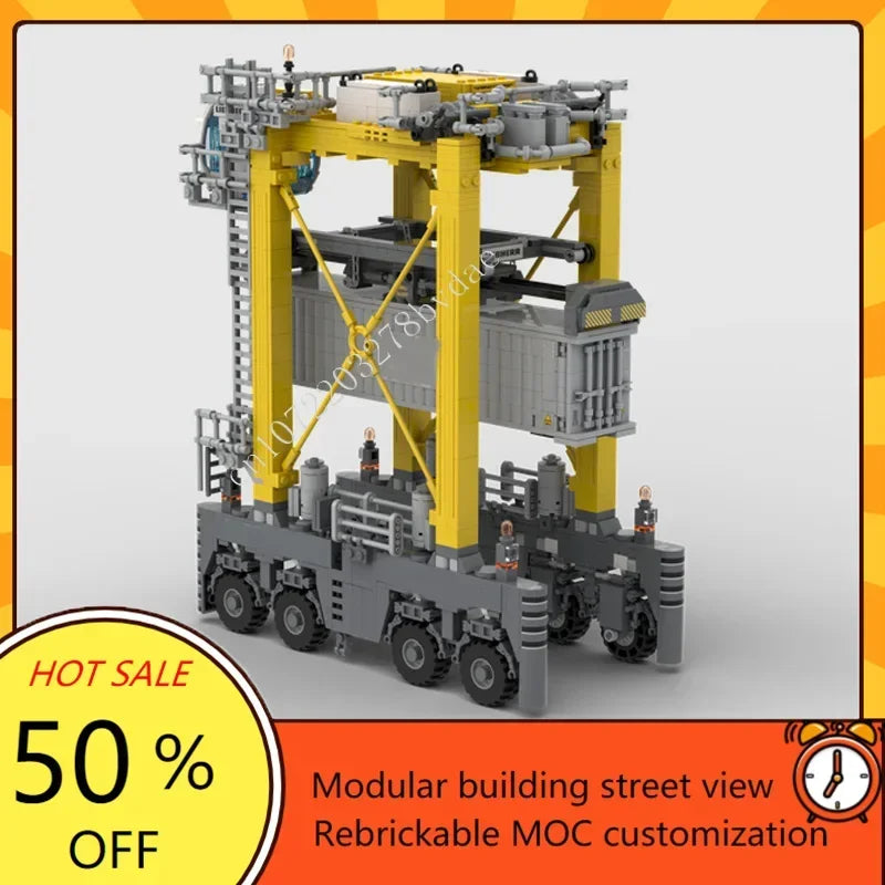 Engin portuaire porte-conteneurs – Kit MOC technique de 1 963 pièces