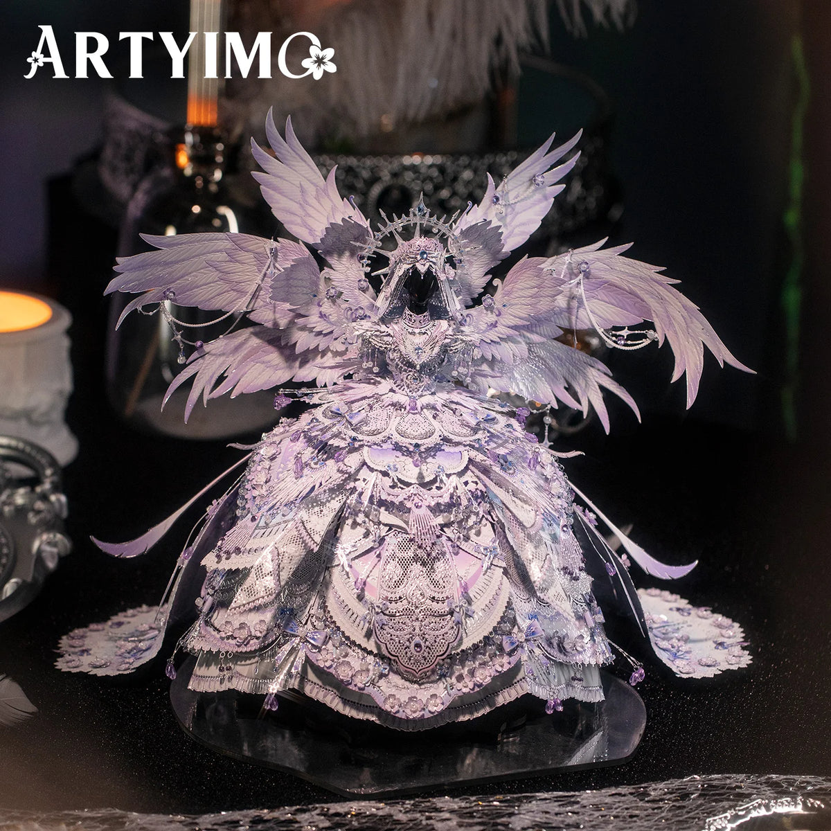Puzzle 3D Métal Visage Fleuri Yunshang – Kit d’Assemblage DIY – Décoration Artistique