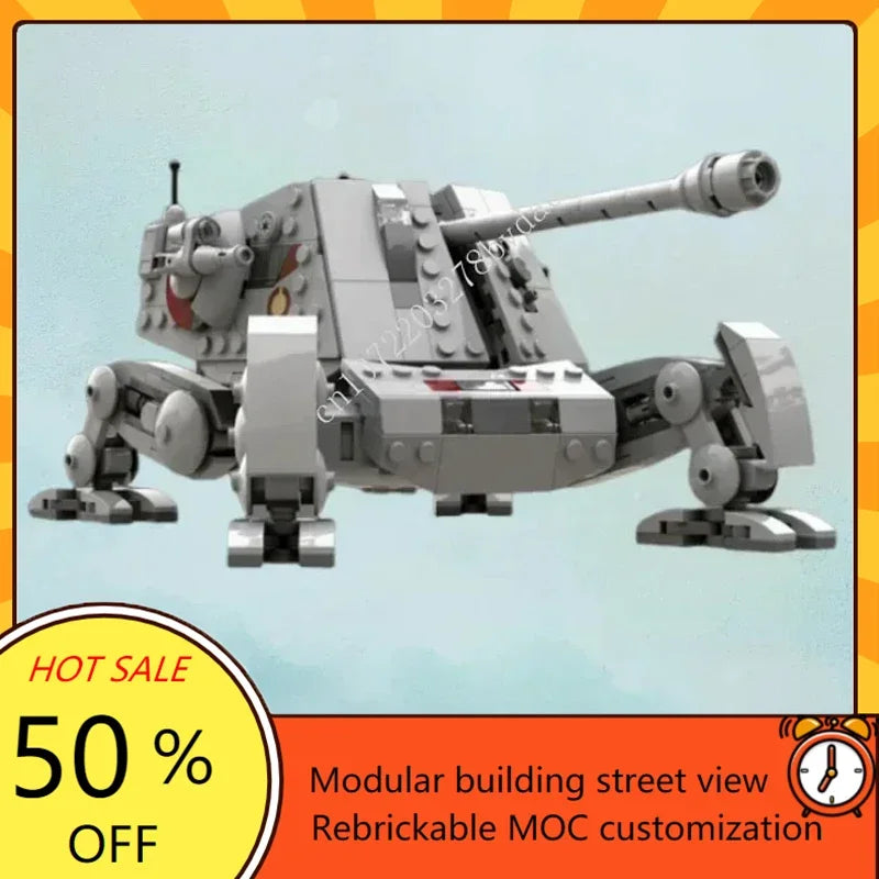 Marcheur d’artillerie futuriste en briques MOC – 644 pièces – Modèle à construire