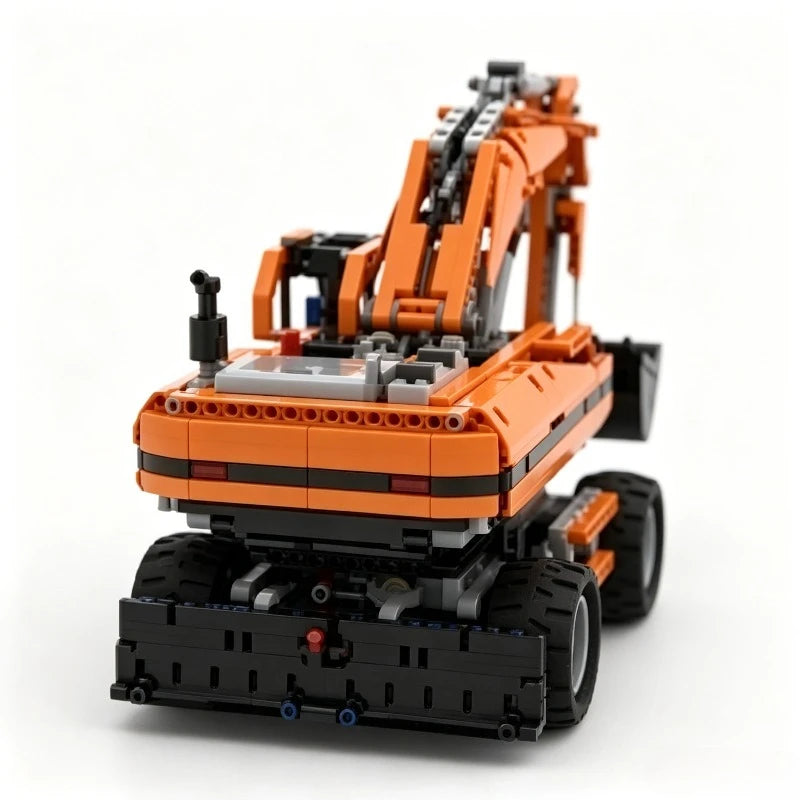 Pelleteuse sur roues à construire – Kit MOC 432 pièces