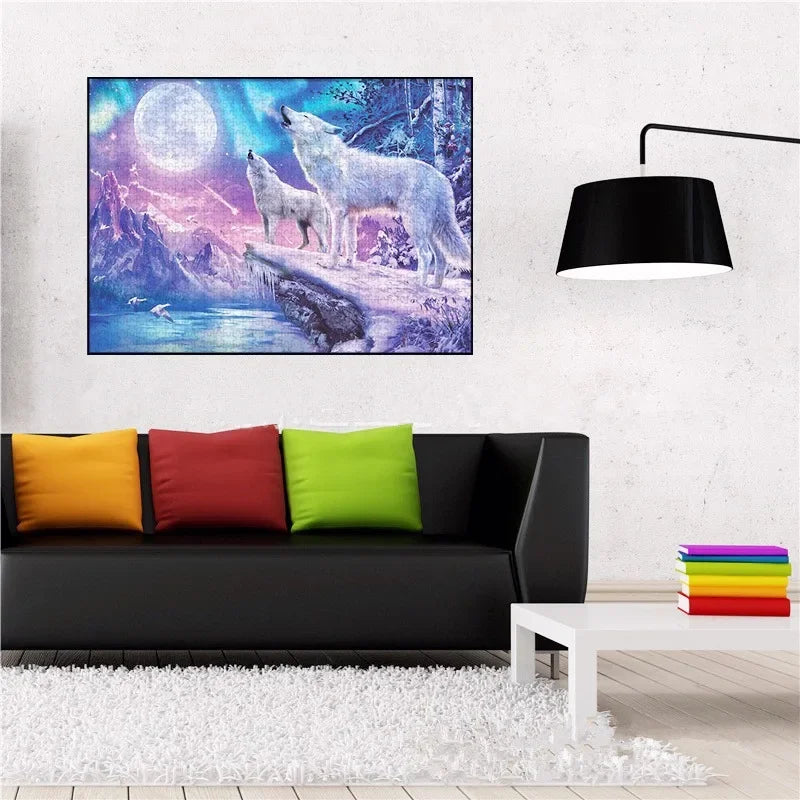 Puzzle Loups Blancs – 1000 pièces | 75 × 50 cm