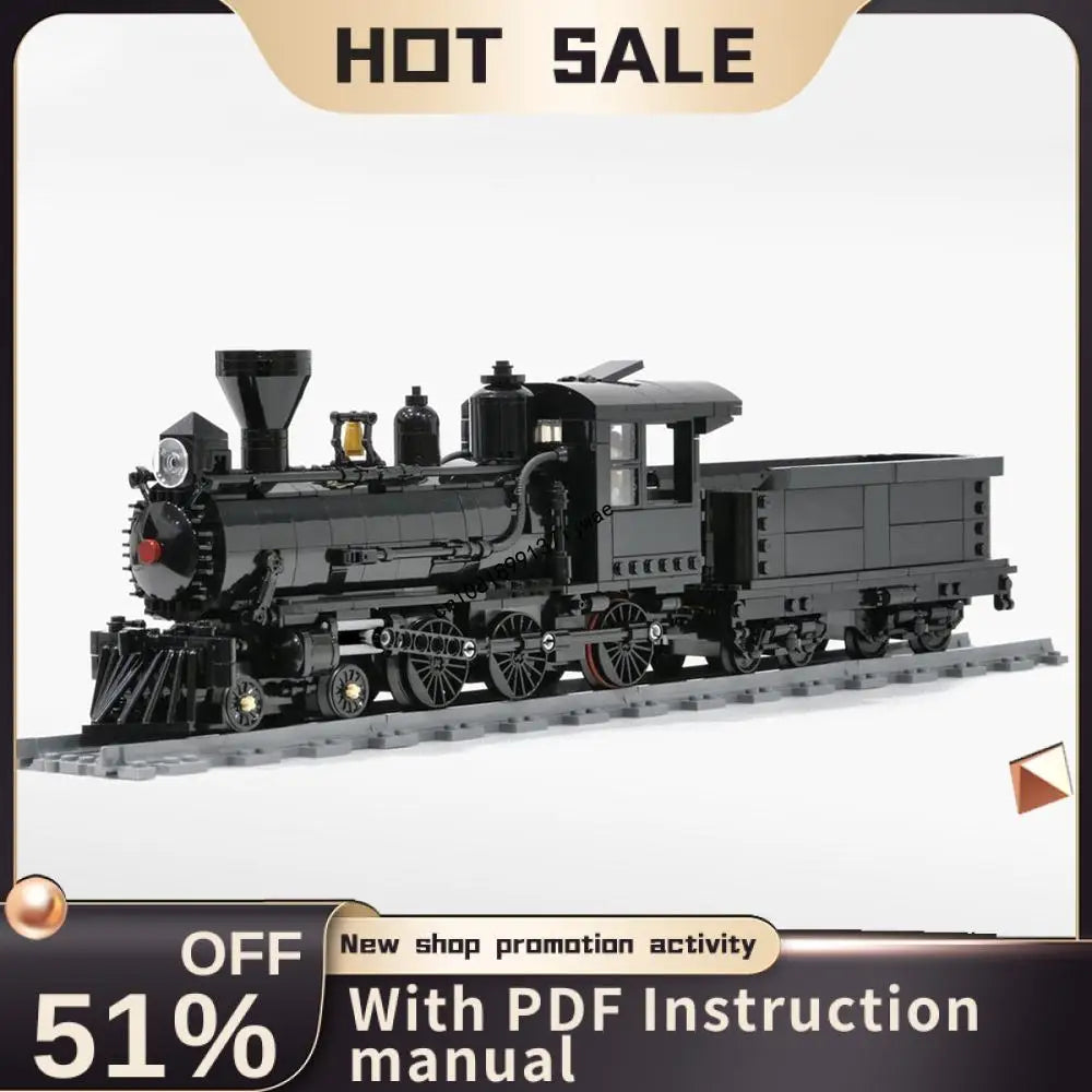 Locomotive à vapeur à construire – 948 pièces – Kit de construction MOC