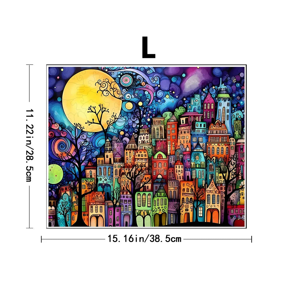 Puzzle en bois Forêt & Animaux – Pièces aux formes uniques – Niveau difficile