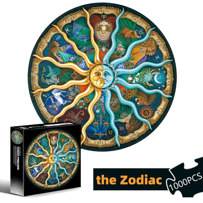 Puzzle rond de la Lune – 1 000 pièces – Défi spatial pour adultes