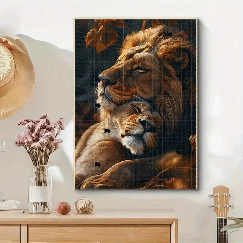 Puzzle Lion & Lionceau – 500 ou 1000 pièces