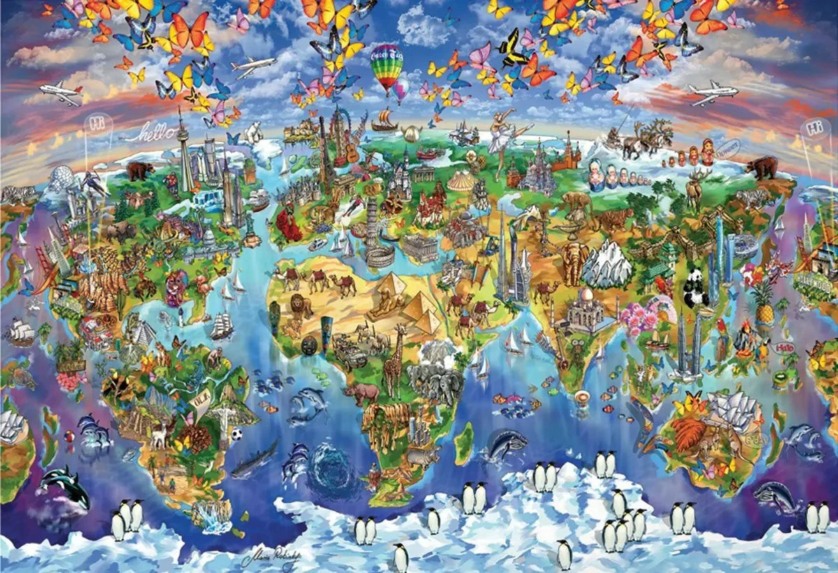 Puzzle Carte du Monde 1000 pièces – Jeu éducatif et décoration pour adultes